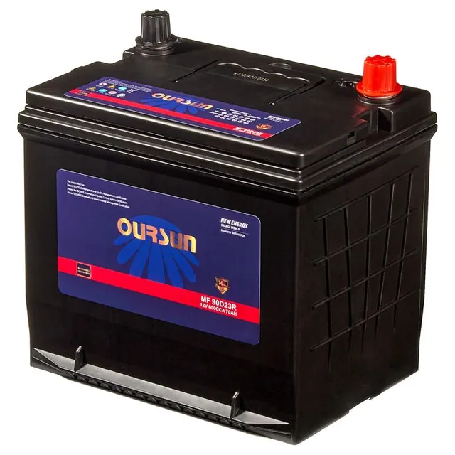 Аккумулятор OURSUN 70 Ач 600 А (JIS), прямая полярность, D23